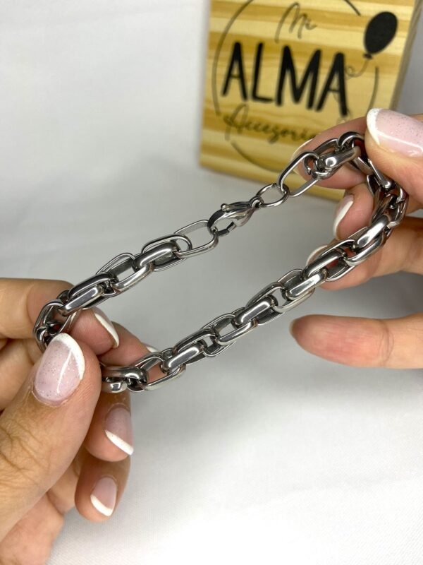 Pulsera eslabones cuadrados