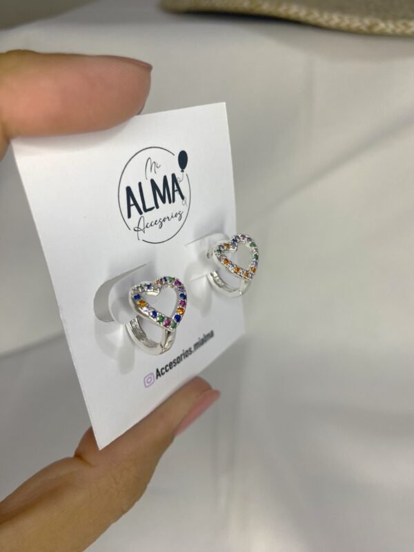 Argollas Corazón Calado - Imagen 3