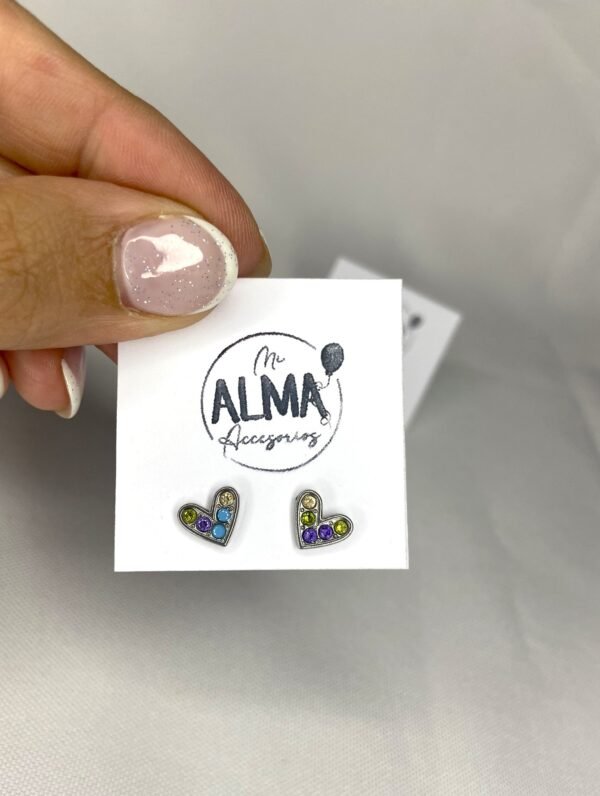 Aros Corazones Colores - Imagen 2