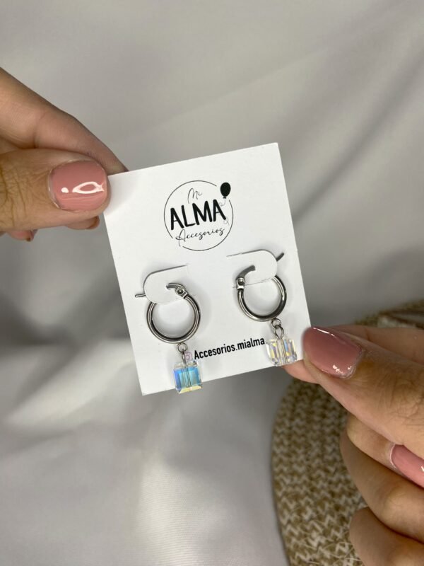 Argollas Cubic Tornasol