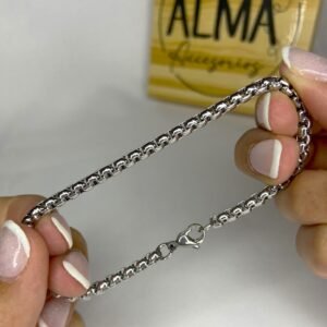 Pulsera rolo cuadrado 4mm