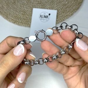 Pulsera Rolo 9mm con Cierre Marinero