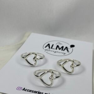 Anillo Corazón Calado Regulable
