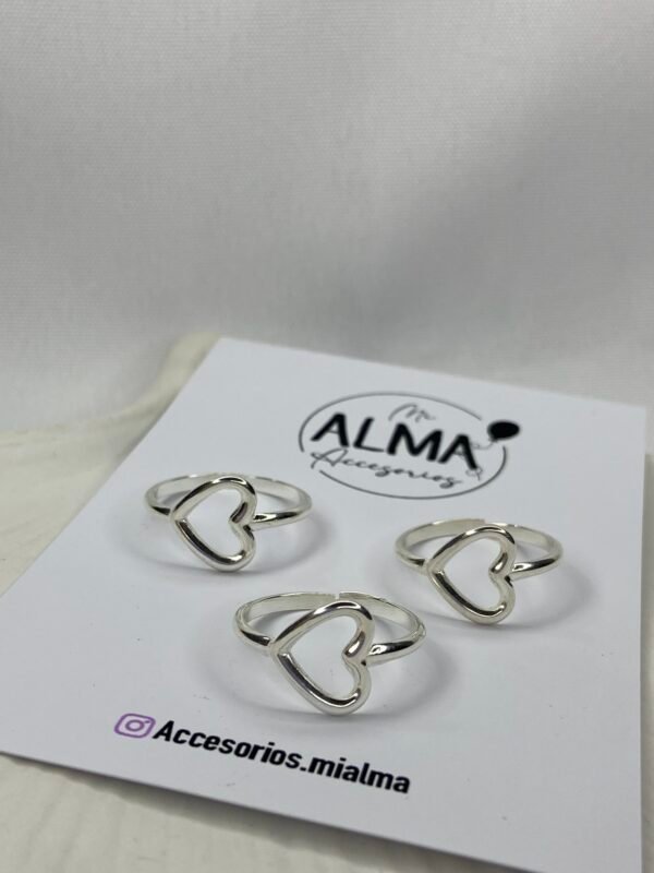 Anillo Corazón Calado Regulable