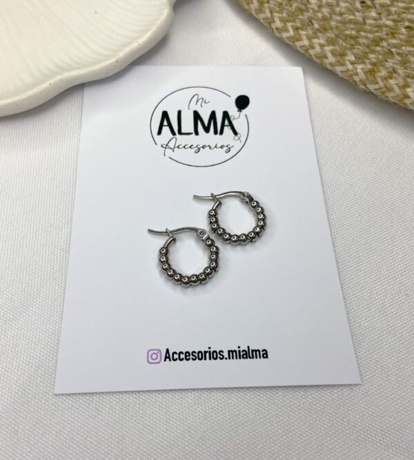 Argollas Bolitas 1,5cm - Imagen 2