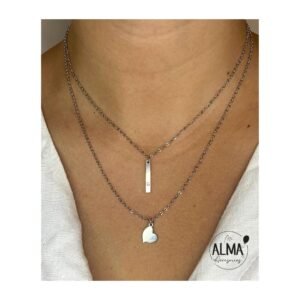 Cadena doble con dije ♥