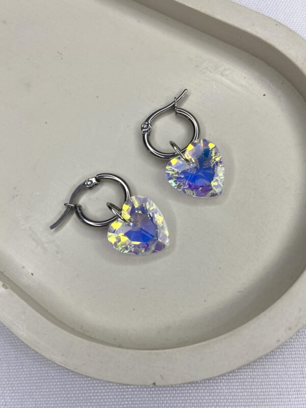 Argollas con Corazón tornasol - Imagen 2
