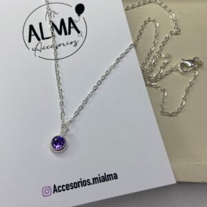 Cadena con Piedra Violeta 50cm