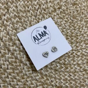 Aros miniatura Corazon+Huellita