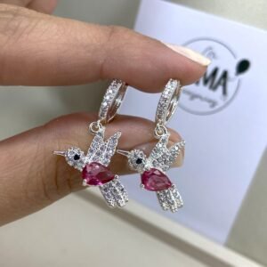Argollas Colibrí Fucsia AB