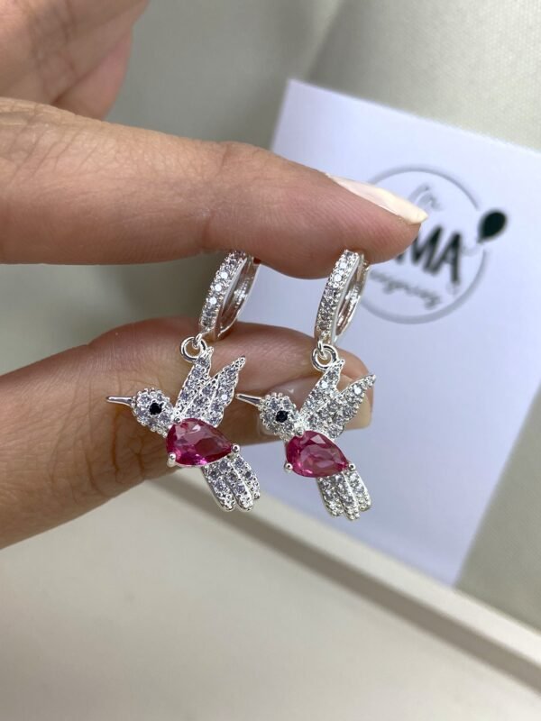 Argollas Colibrí Fucsia AB