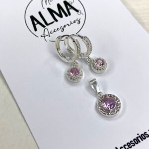 Conjunto: Argollas Siena + Dije Génova (sin cadena)
