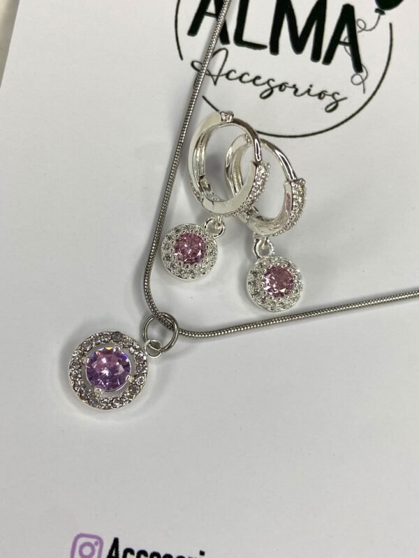 Conjunto: Argollas Siena + Dije Génova + Cadena 40cm