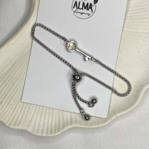 Pulsera regulable + Llave con nácar