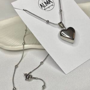 Cadena + Dije Corazón Inflado
